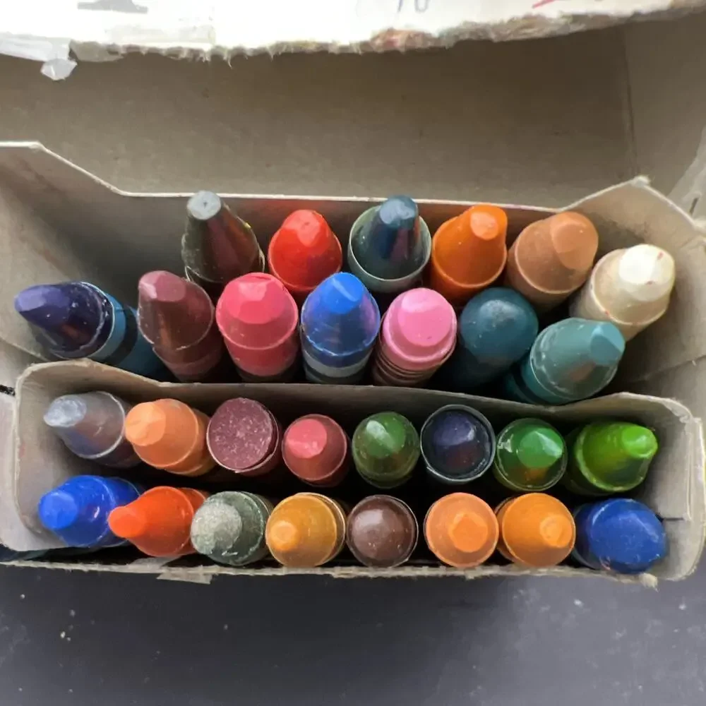 2 Boxes 1986 Lovette 64 Count Crayons In Original Box Opened/USED Non Toxic VTG